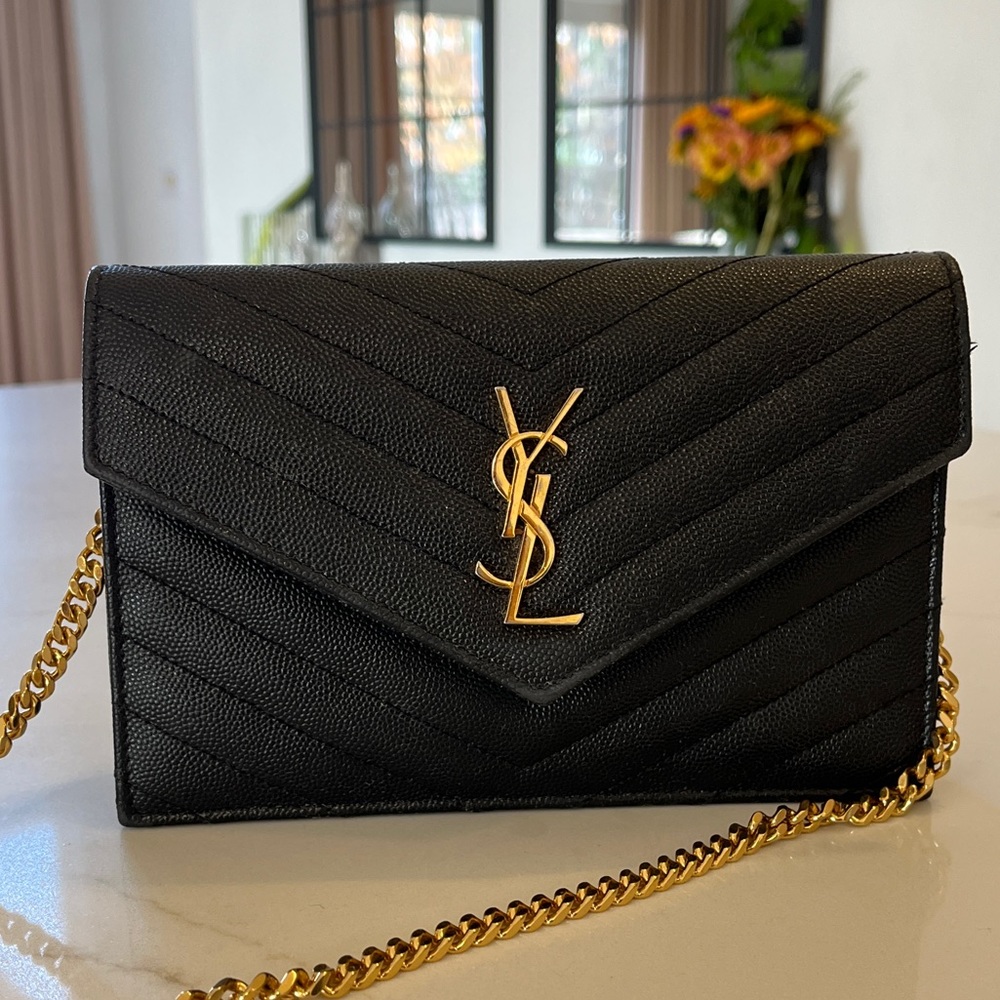 YSL crossbody purse with original dust bag, box and cards
